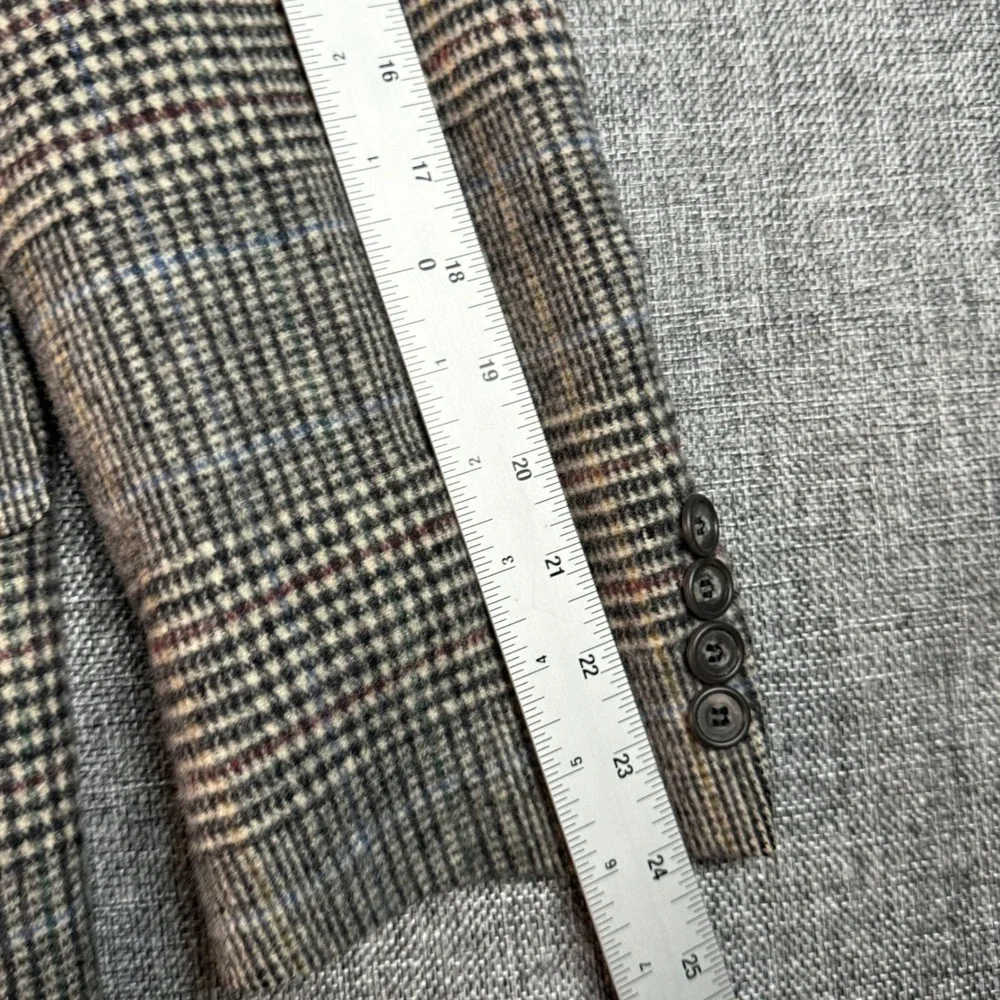 Vintage Men's Wool Blazer | Glen Plaid Jacket Tailored USA Made  | Size 36 Short